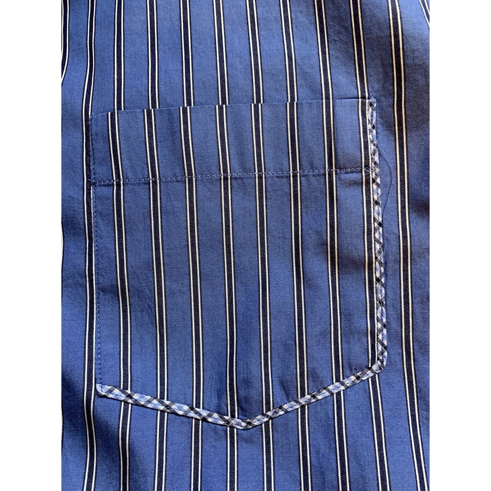 Robert Graham X Collection Mens Medium Blue Stripe Button Down Long Sleeve Shirt - Picture 6 of 15